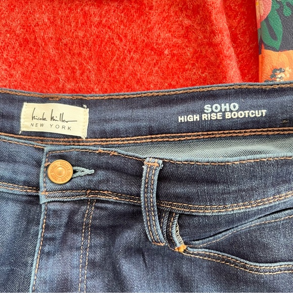 Nicole Miller Dark Wash Soho High Rise Bootcut Denim Jeans - Picture 3 of 8
